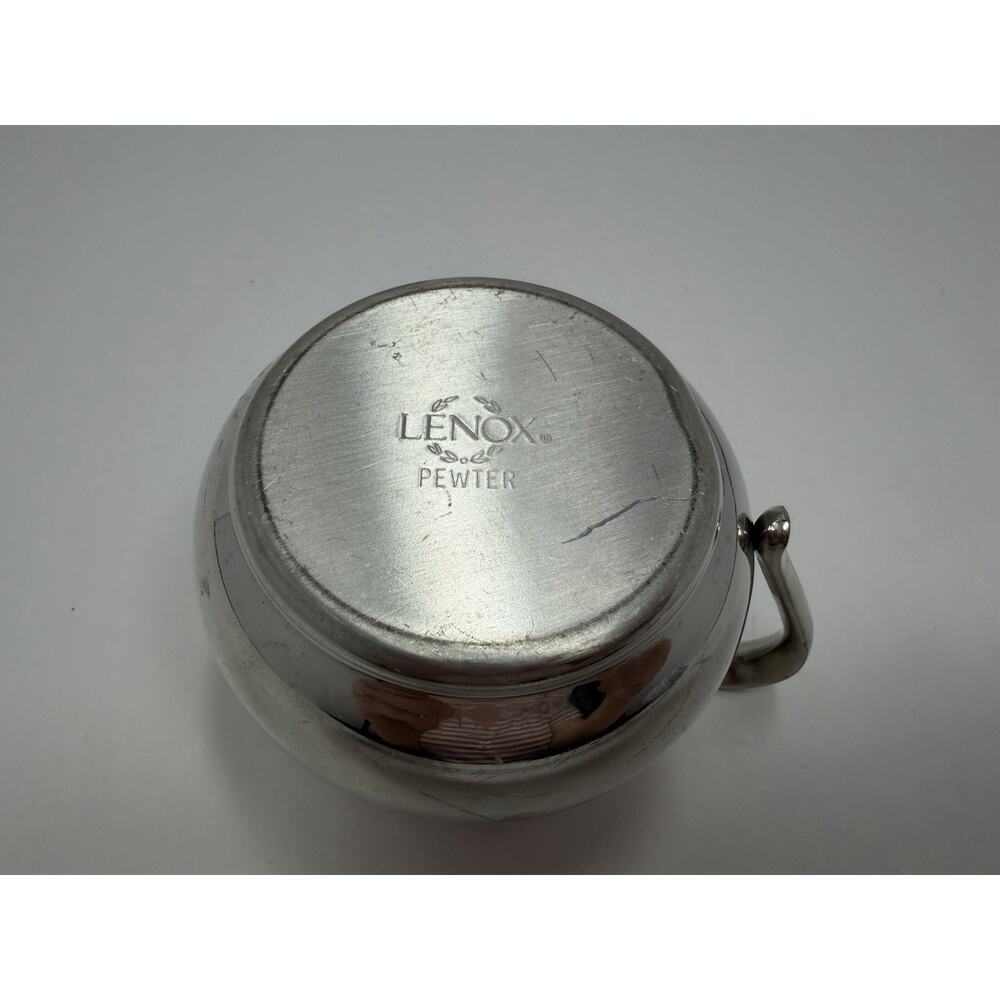 Lenox Vintage Pewter Bulged Baby Cup with Handle - Picture 2 of 9